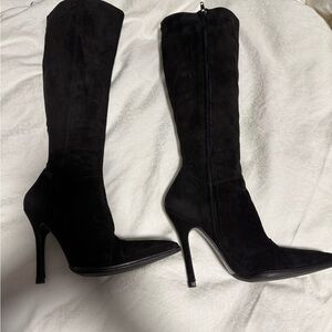 Classic Black Knee-High Women's Stiletto Boots